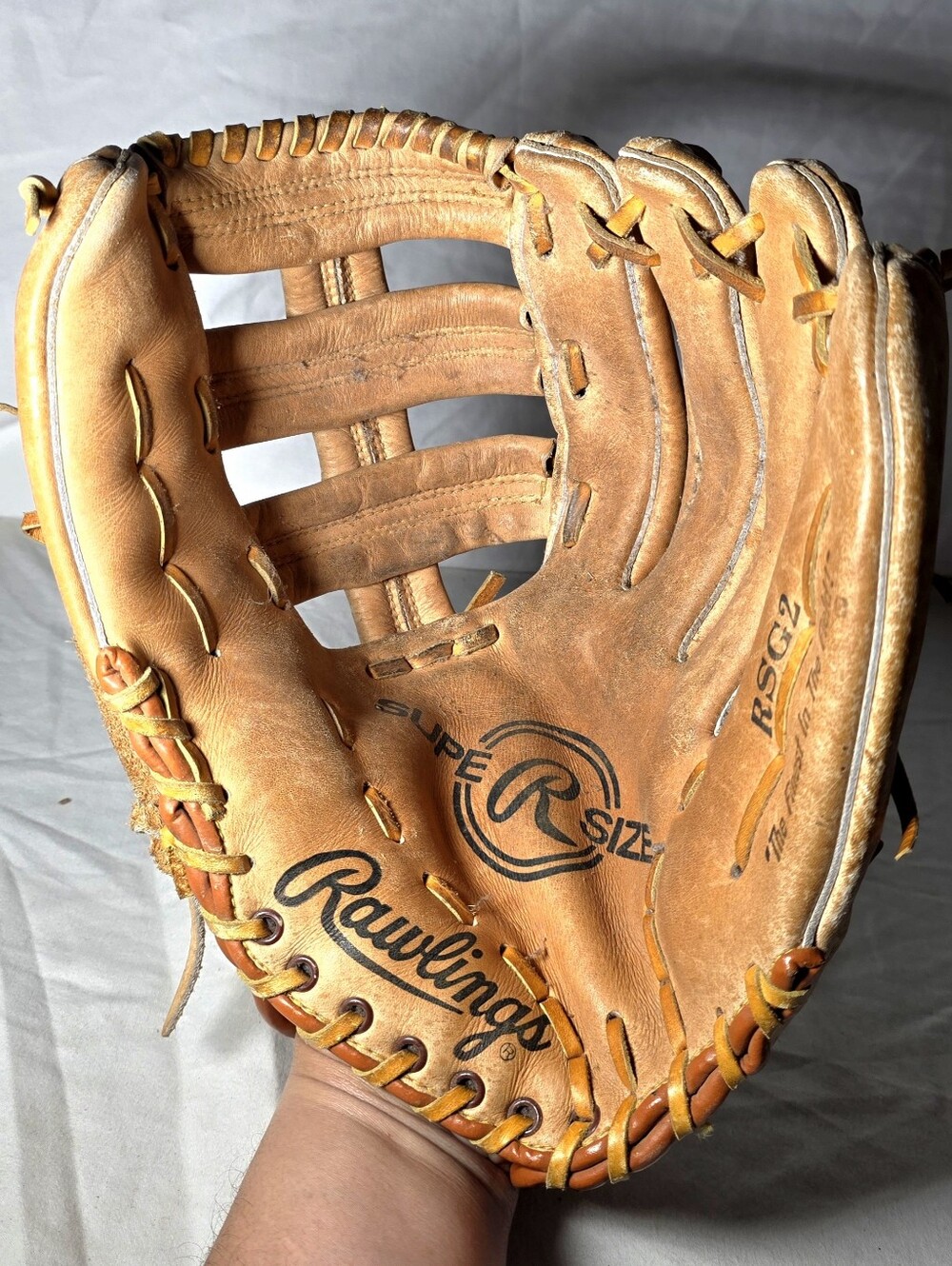 RAWLINGS Vintage RSG2 Super Size Wing Tip Softball Glove Right Hand Thrower - Picture 5 of 10